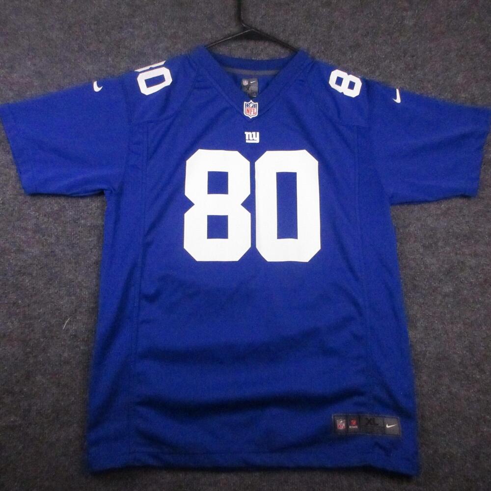New York Giants Jersey Youth XL Blue NFL Football Nike On Field Victor Cruz 80